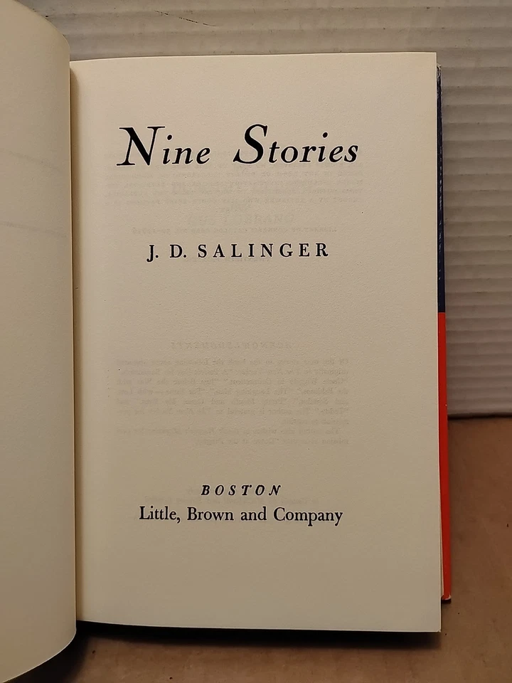 JD Salinger - Nine Stories - 1953 - 1st Edition 20th Printing Hardcover w/ DJ Foto 3 de 4