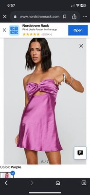 Faviola Strapless Satin Minidress Princess Polly Purple -Size 4 | eBay
