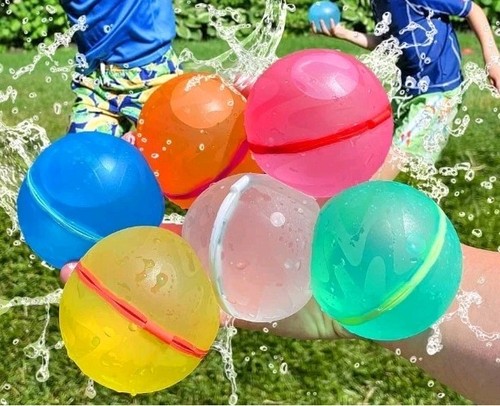 12 Reusable Water Balloons Summer Outdoor Toys For Kids Quick Fill Self Sealing