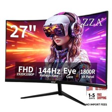 27 Inch Curved Gaming Monitor 144Hz-1080P FHD Computer Monitor,VESA 27 INCH