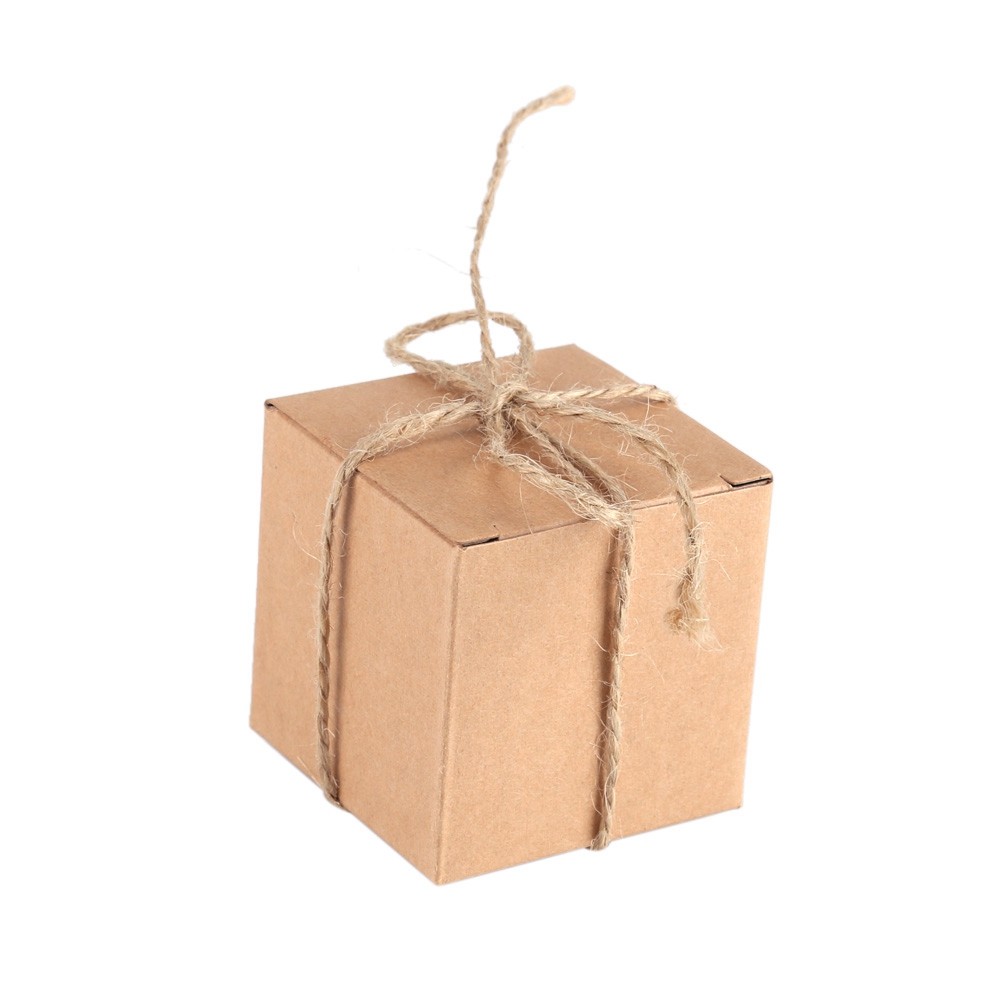 50PCS Kraft Paper Gift Box Delicate Favor Boxes For Weddings