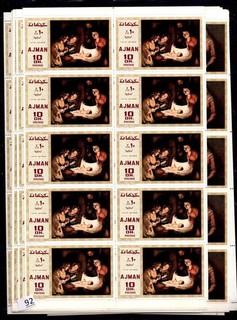 // AJMAN MNH PINTURA 130 JUEGOS