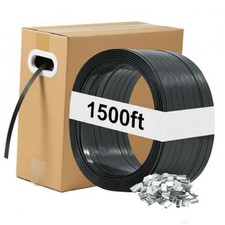 5/8" x1500 ft PET Strapping Kit with Self-Dispensing Box 100 Buckles Black