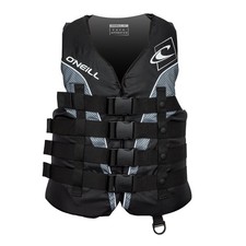 Men's Superlite USCG Life Vest,Black/Black/SmokeWhite,L