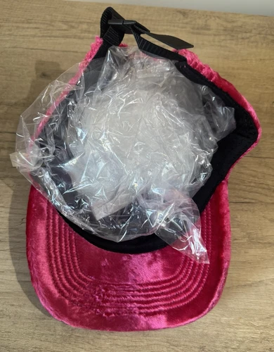 Casquette de camp Supreme en velours écrasé Ss22 rouge/rose
