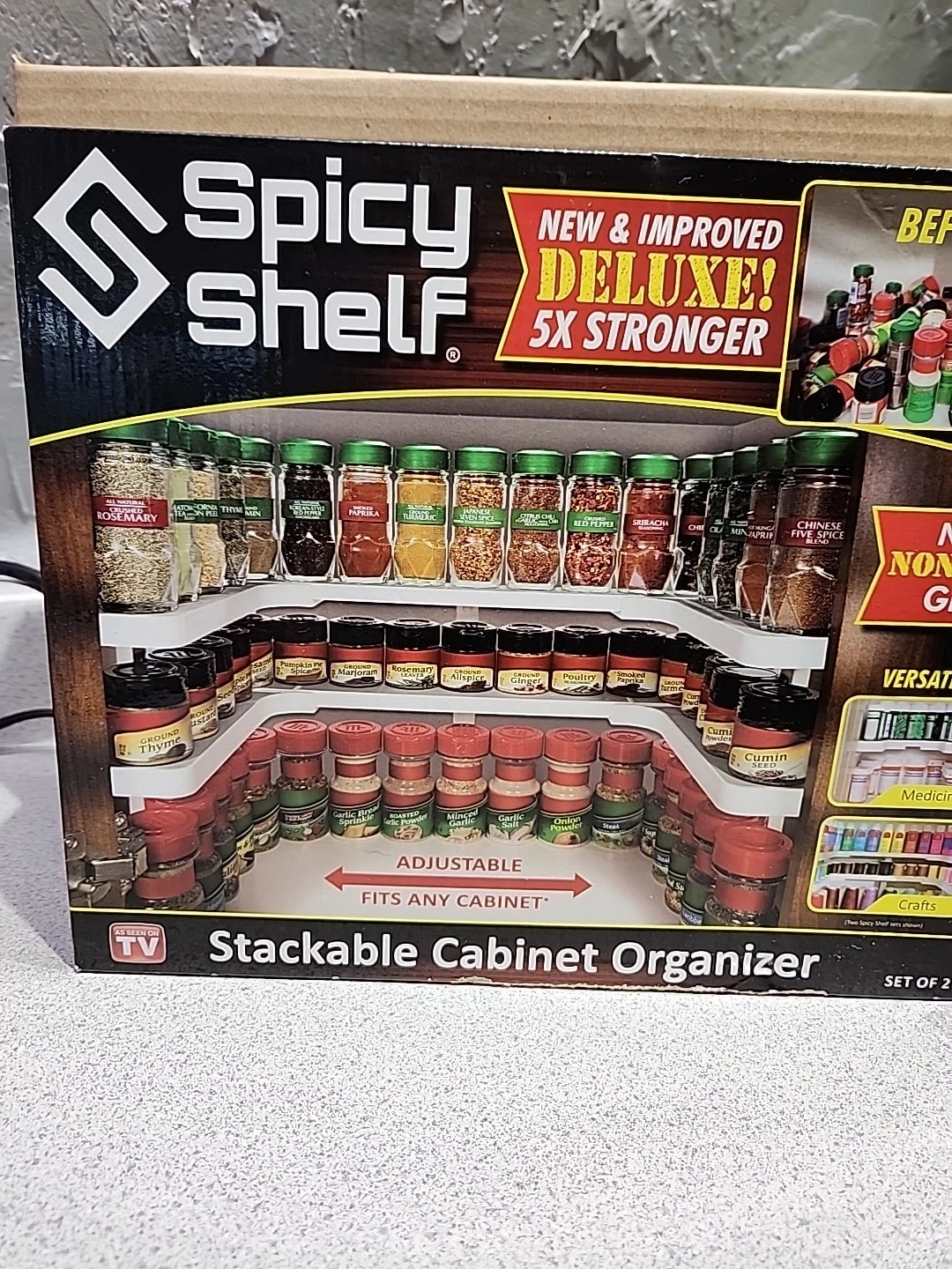 Spicy Shelf Stackable Cabinet Organizer White Never Used Open Box