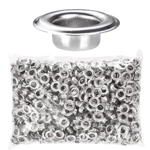 Yescom 1000 pcs Grommet Kit 3/8" Size #2 Nickel Eyelets for Fabric Tarp Banner