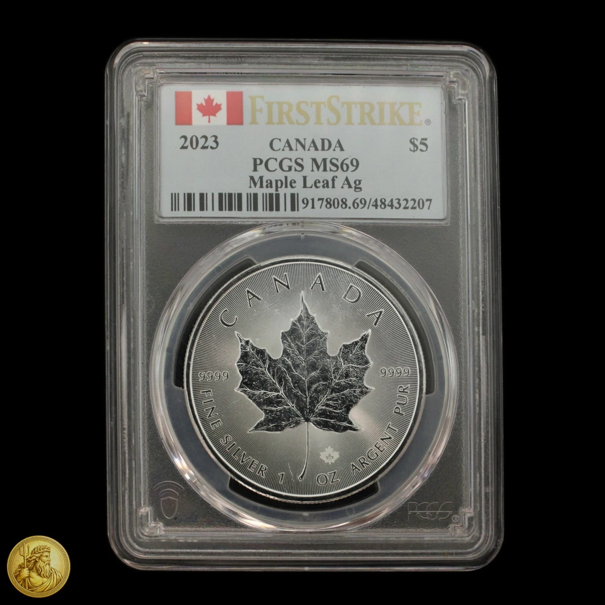 Canadian Maple Leaf MS 69 PCGS Certified Silver Bullion Coins for
