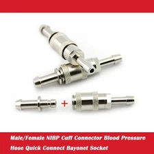 Blood Pressure Cuff Connectors NIBP Cuff Hose Quick Male /Female Bayonet Socket