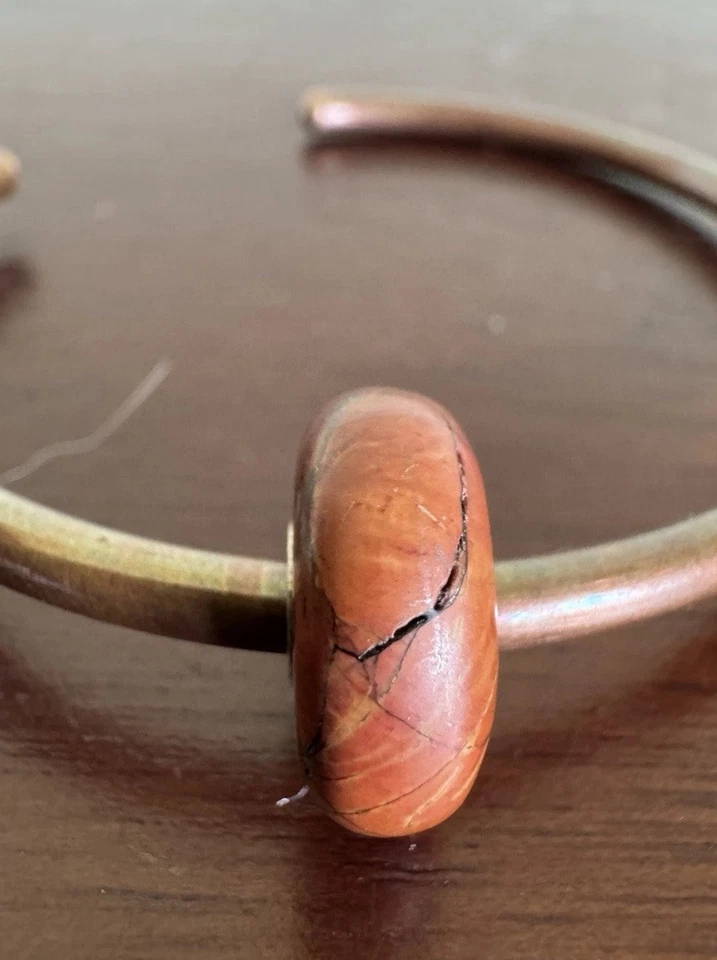 Trollbeads Limited Edition Picasso Jasper Retired Red Brown, Black Crazing - Image 3 of 4