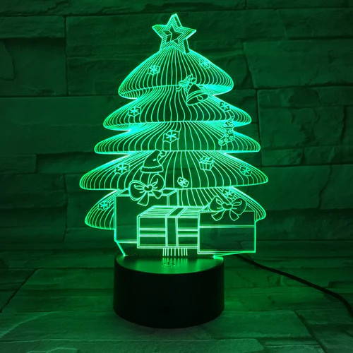 3D Led Tischlampe Weihnachtsbaum - Stimmungsvolles Licht FüR Ihr Zuhause-image