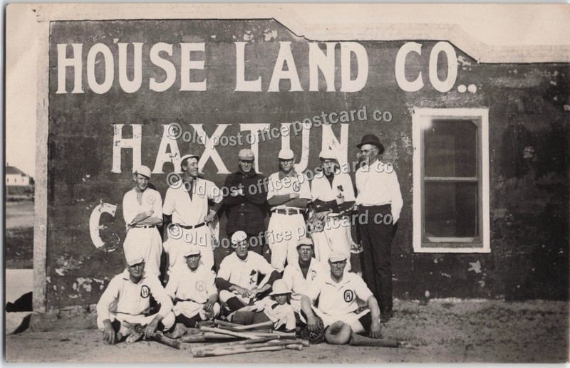 Killer! Haxtun, Colorado-Baseball Team-Land Co-c1910-RPPC Real Photo Postcard