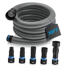 10 Ft Shop Vac Hose Kit with Quick-Connect Adapters, Flexible 1    Vacuum