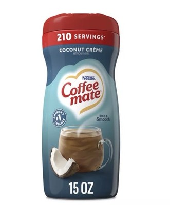    Coffeemate Coconut Crème Powder Coffee Creamer 15oz   Rich & Tropical   