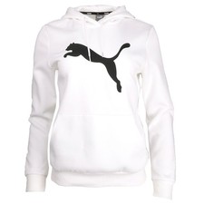 PUMA Essentials Cat Logo Pullover Hoodie Womens White Casual Outerwear 68098002