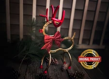 Handmade Horseshoe Reindeer Sculpture Rustic Metal Christmas Décor Holiday Gift