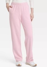 Universal Thread Women's Leisure Studio Mid-Rise Straight Leg Sweatpants Pink