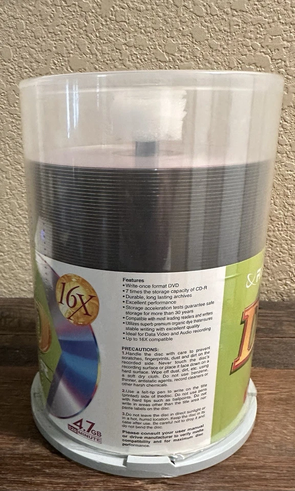 Ridata 16X Logo Top 4.7 GB DVD+R 100-Pack - Image 2 of 2