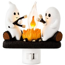 White Ghost Campfire Night Light Plug In 3.54 x 4.4 Inch