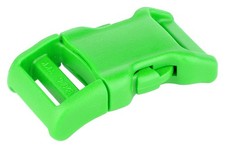10 - 3/4 Inch Hot Green YKK Contoured Side Release Plastic Buckle