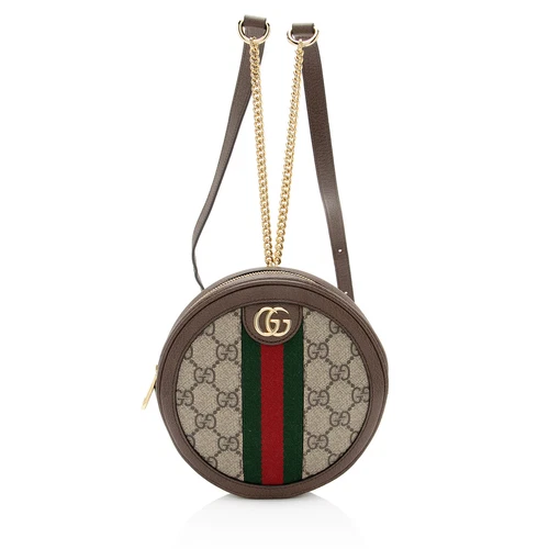 Mini sac à dos rond Gucci GG Supreme Ophidia