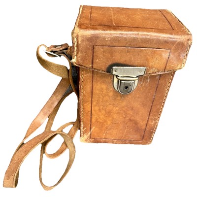 Vintage Homa Brand Pigskin Leather Box Camera Bag Flocked Lining Crossbody Strap