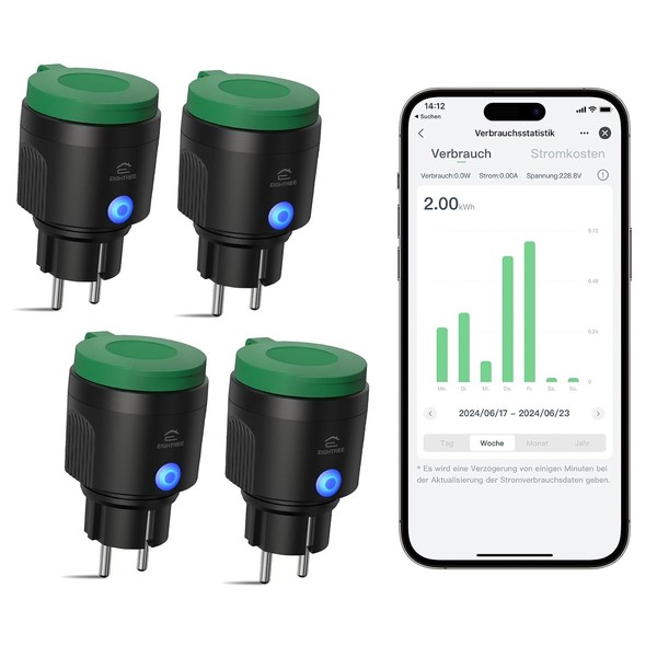Wlan Steckdose Outdoor Wasserdicht Strommessung Alexa Google Home-image