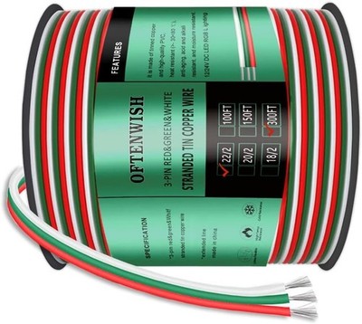 3Pin LED Extension Wire 22 Gauge 3 Conductor 22AWG Cable for WS2812B WS2811 Addr
