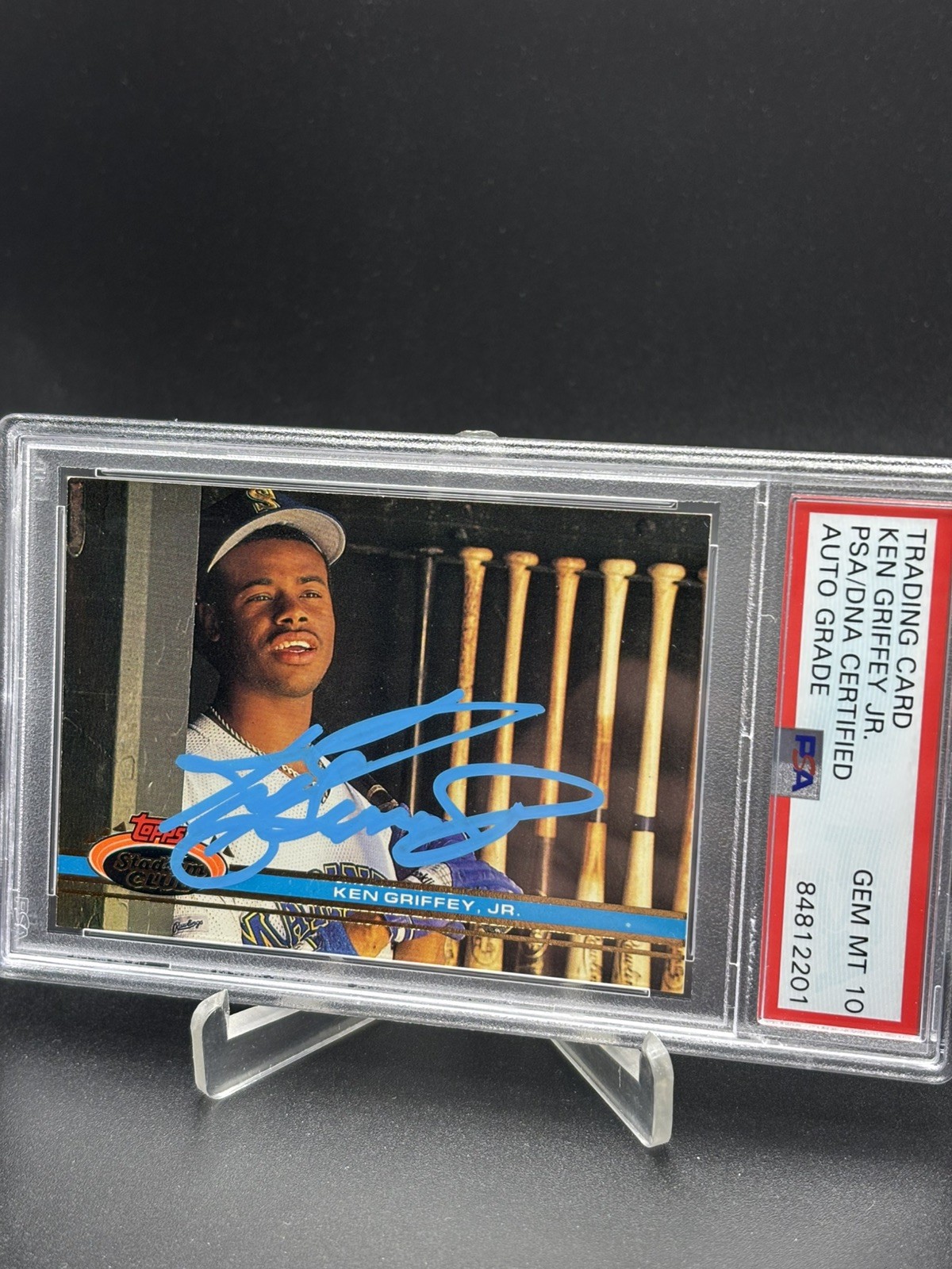 Ken Griffey Jr 1991 Topps Stadium Club Autograph Card #270 PSA/DNA 10 