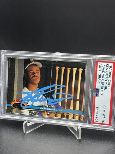 Ken Griffey Jr 1991 Topps Stadium Club Autograph Card #270 PSA/DNA 10 
