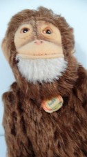 1959 STEIFF JOCKO THE CHIMPANZEE 25 CM 10" PAPER TAG 5325,03 NO BUTTON SQUEEKER