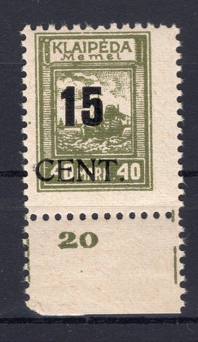 Memel 193V ABART ** MNH MINT BPP 250EUR (EA2101