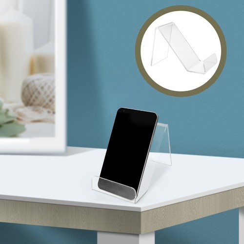 4 Pcs Présentoir Téléphone Portable Bureau Acrylique pour Bureau Support Bureau - Photo 7 sur 11