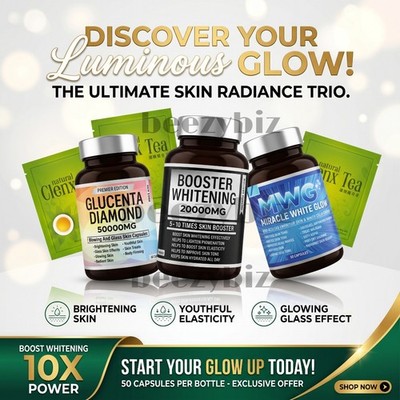 Premier Edition 1x Glucenta Diamond + 1x Booster Whitening + 1xMWG + 3 Detox tea