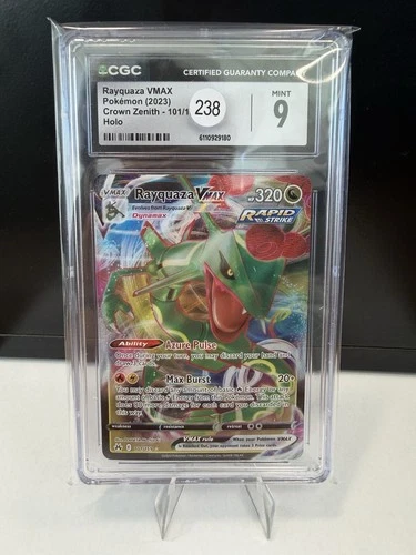 Rayquaza Vmax #101 2023 Pokemon Sword and Shield Crown Zenith CGC 9