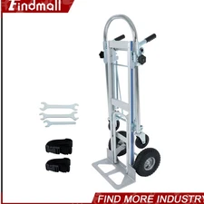 Findmall Aluminum Convertible Hand Truck Folding Trolley 4in1 1000lbs Capacity