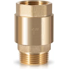 One Way Brass Check Valve 1" NPT male in/ 1" FNPT out for Well Pump Irrigation