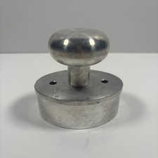 Machined Metal Oval Dough Stamp Pastry Cutter Mold 3 3/4 Inch Vintage