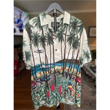 Hawaiian Reserve Collection Vintage 1990's Tropical Beach Hawaiian Shirt Men's L