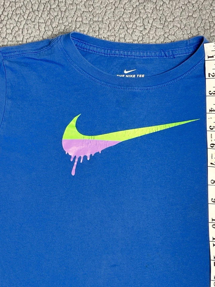Nike Drip Paint Long Sleeve Shirt Blue And Green Girls Size Large  - Image 4 of 4