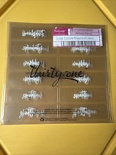 thirty-one 108 Script Organizer Labels  3 x 1"  White on Clear Self Adhesive