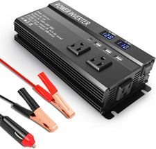 1200W Peak Power Inverter, Car Inverter with 3 Usb  Type-C and 3 AC Outlets