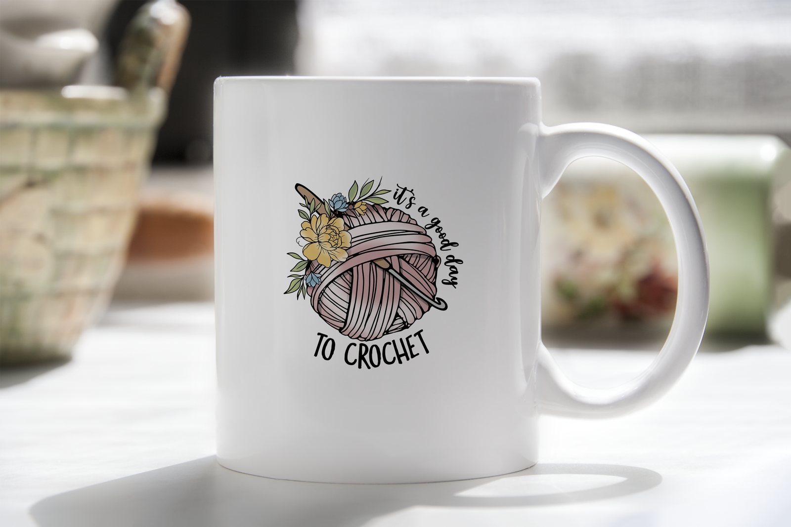 Crochet Lover Novelty Mug It's a Great Day to Crochet Coffee Cup