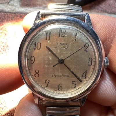 Vintage 1972 TIMEX Dynabeat A Cell Men s 38mm Electric Watch