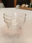 Vintage Set Of 3 Pyrex #463 6oz Clear Glass Ramekin Custard Bowls