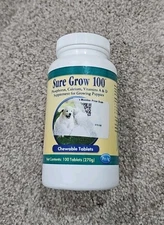 Sure Grow 100 - Puppy Vitamins - Suplemento De Calcio Y Fosforo Para Perros