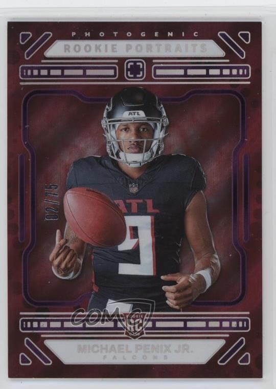 2024 Panini Photogenic Portrait Purple 2/75 Michael Penix Jr #151 Rookie RC 3wc
