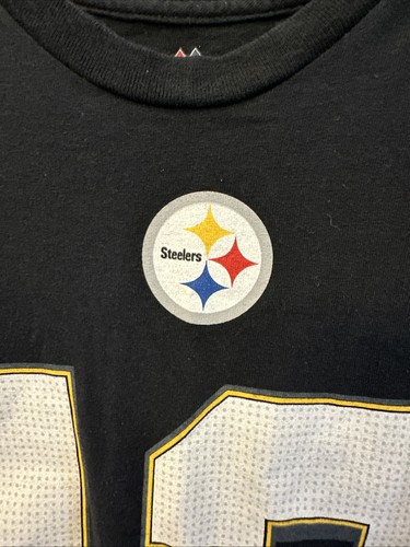 Pittsburgh Steelers, Bradshaw, 12, Hall of Fame Jersey/T-shirt. Black, small. - Picture 4 of 8