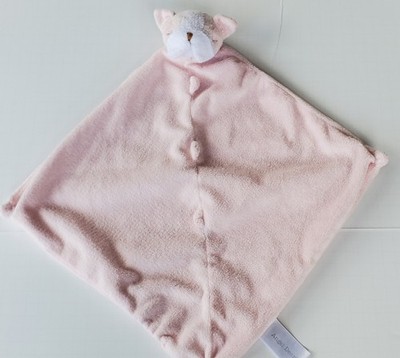 Angel Dear Bulldog Puppy Dog Pink Lovey Baby Security Blanket Plush Knot Corners