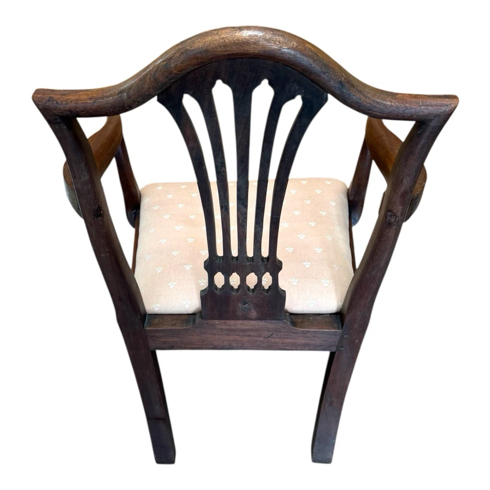 Antiguo Sillón Inglés Caoba - Circa 1800 - Diseño Elegante con Asiento Deslizante Foto 3 de 4